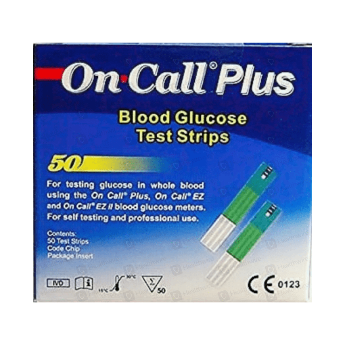 On Call Plus Blood Glucometer 50 Test Strips