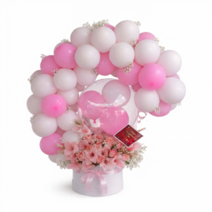 Pink Balloon Flower Stand